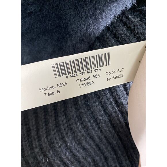 NWT Massimo Dutti Sheephair Fur Pullover Sweater Knit Long Sleeve Gray S - Picture 7 of 9